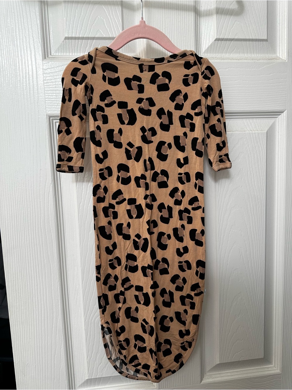 Posh Peanut Leopard Print Infant Knot Gown 0-3mo